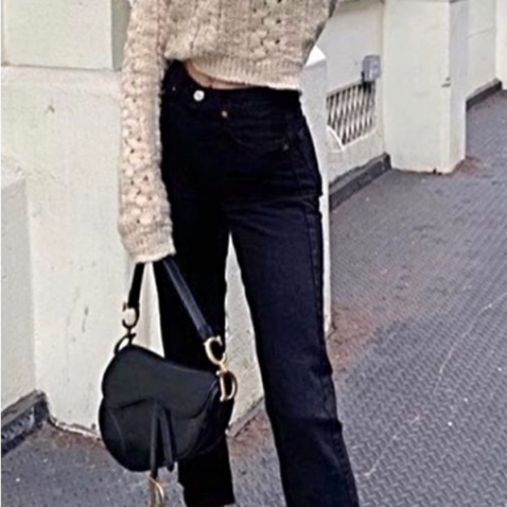 Re/Done high rise black ankle crop NWT 27” premium denim jeans - stretch